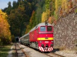 ŽSR T679 1168 (historische Beschriftung) am 9. Oktober 2018 in Dolný Harmanec bei einer Fahrt für die DGEG von Vrútky nach Banská Bystrica.